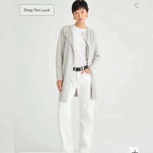 Jcrew Juliette collarless sweater-blazer